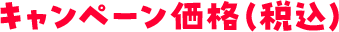 キャンペーン価格（税込）