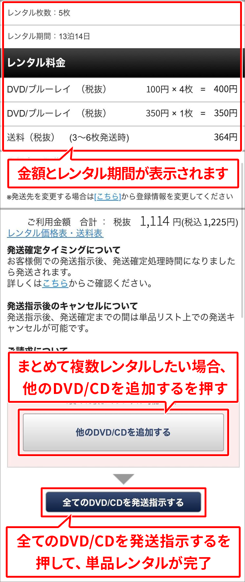 発送指示する